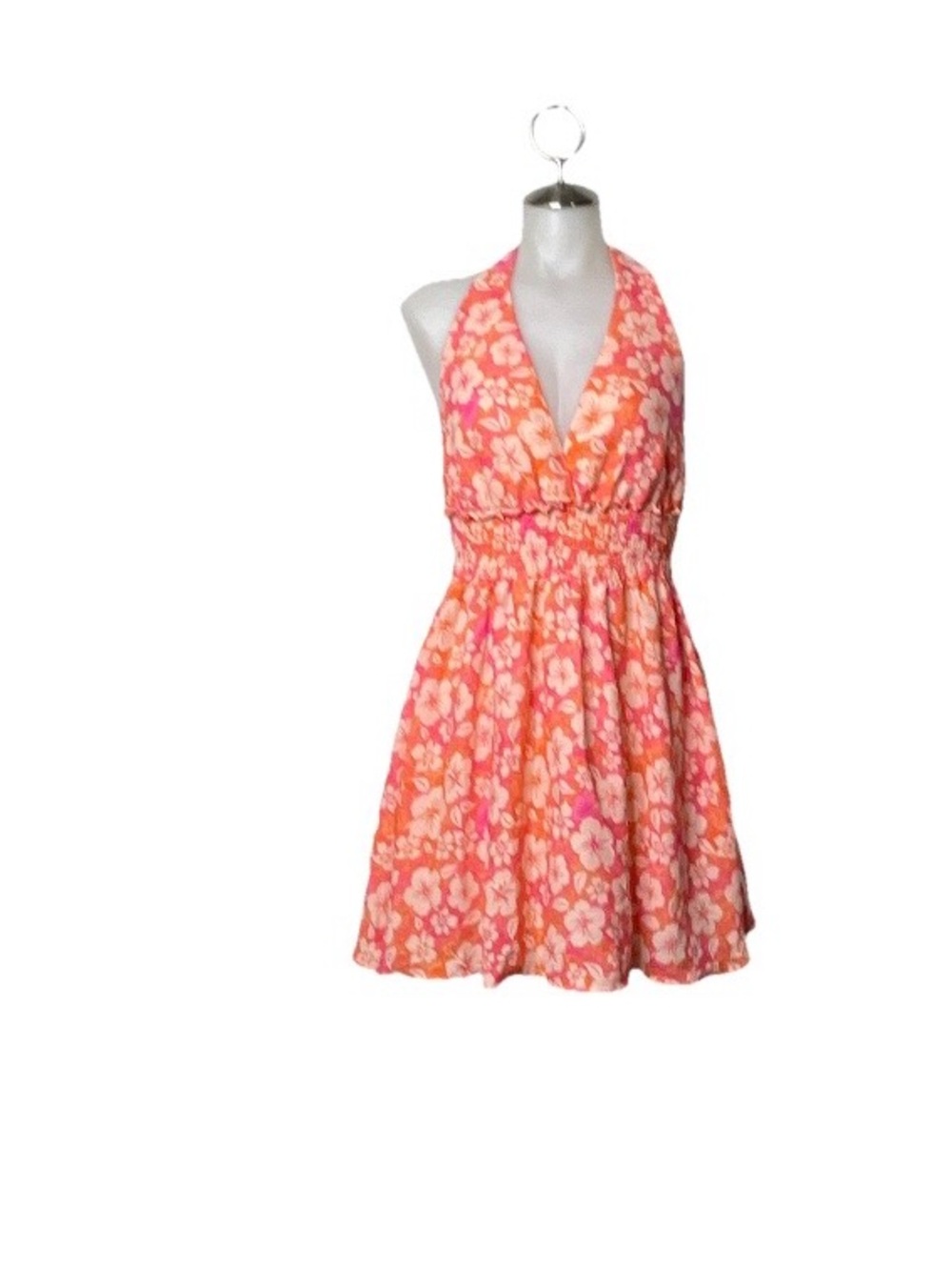 Madden NYC Floral Sundress in Coral Pink
